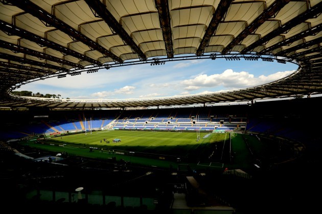 General view of the Ireland captain run at the Stadio Olimpico