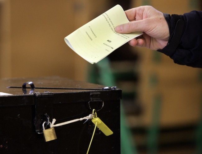 File photo: voting in island communities gets underway Seanad Referendums Campaigns