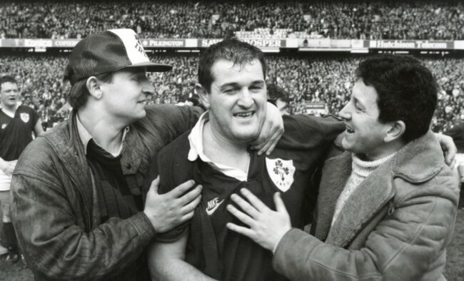 Peter Clohessy is congratulated after victory against England