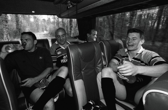 Irish players on the bus