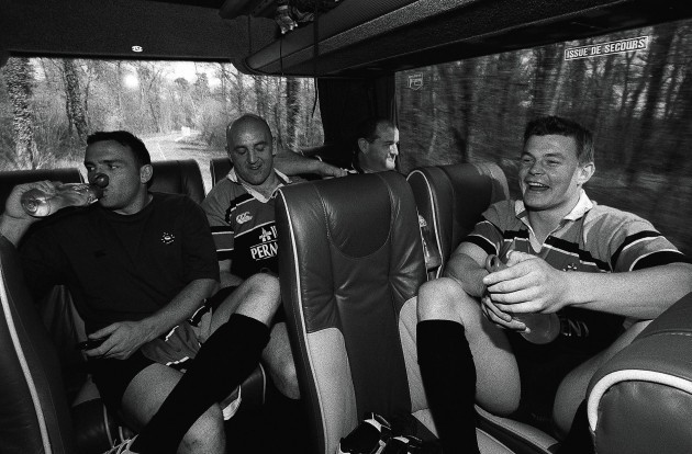 Irish players on the bus