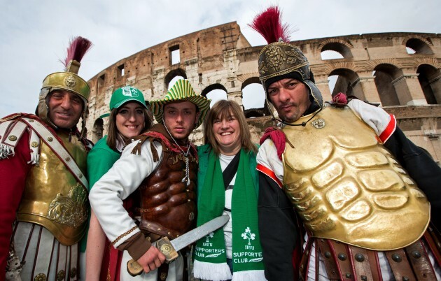 Ginnie and Liz Power from Maynooth, Co. Kildare with Roman Gladiators