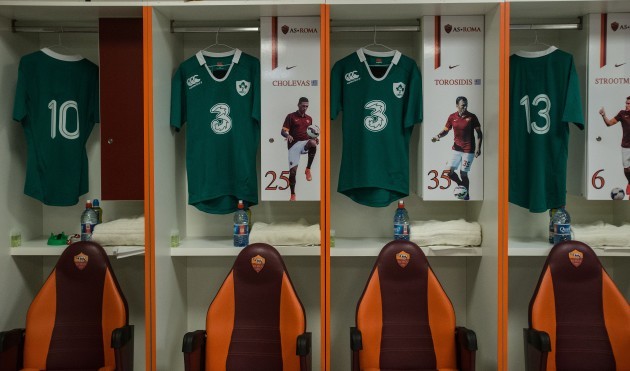 General view of the Ireland changing room