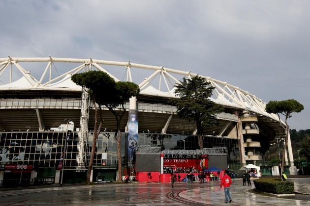 General view of the Stadio Olimpico ahead of the game