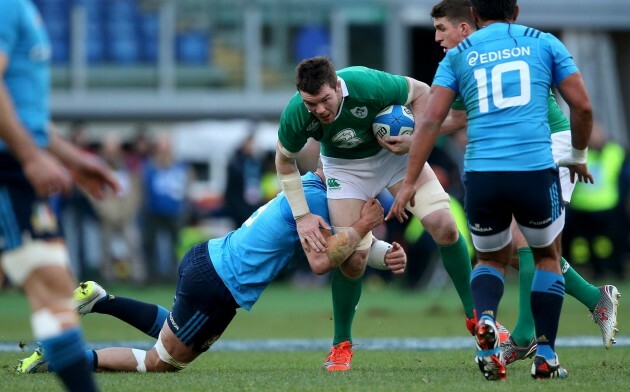 Sergio Parisse and Peter O'Mahony