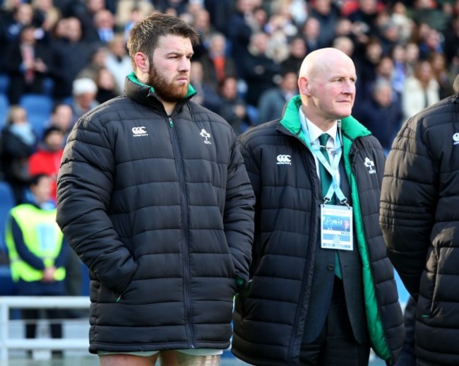 Sean O'Brien after injuring himself in the warm up