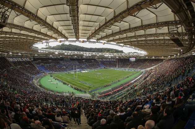 General view of the Stadio Olimpico during the game