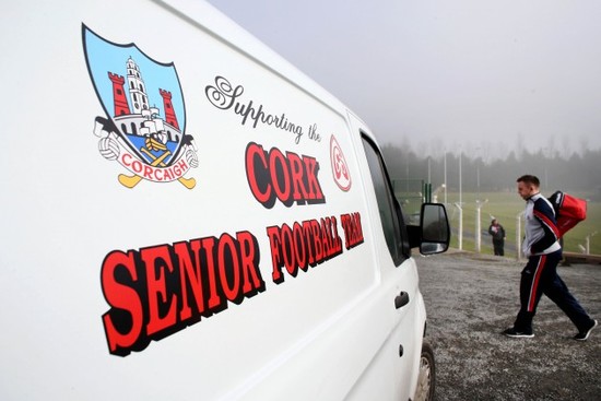 Cork players arrive for the game