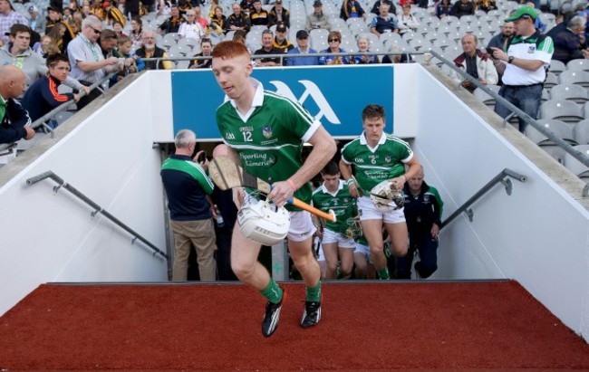 Cian Lynch leads his team out