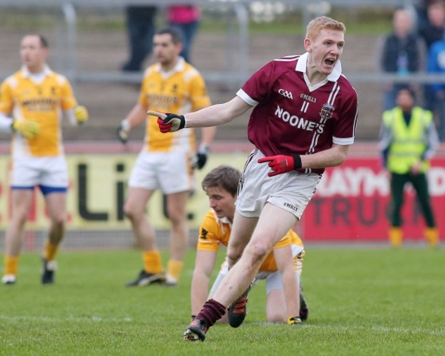 Christopher Bradley celebrates after scoring a goal