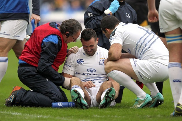 Dave Kearney is treated for an injury