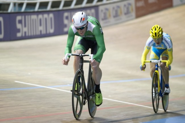 Martyn Irvine celebrates finishing second 27/2/2014