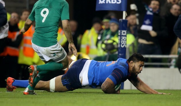 Romain Taofifenua scores a try