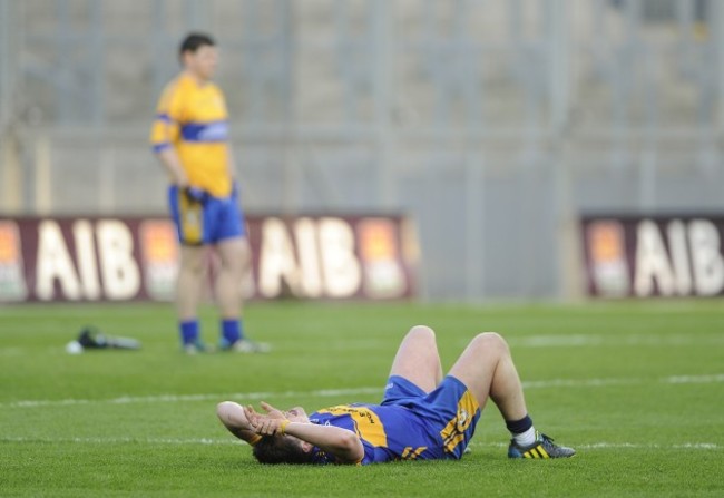 Francis Cassidy dejected at the end of the game