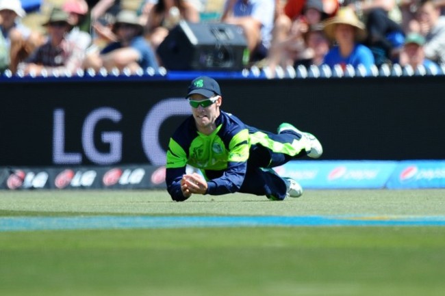 George Dockrel takes a catch