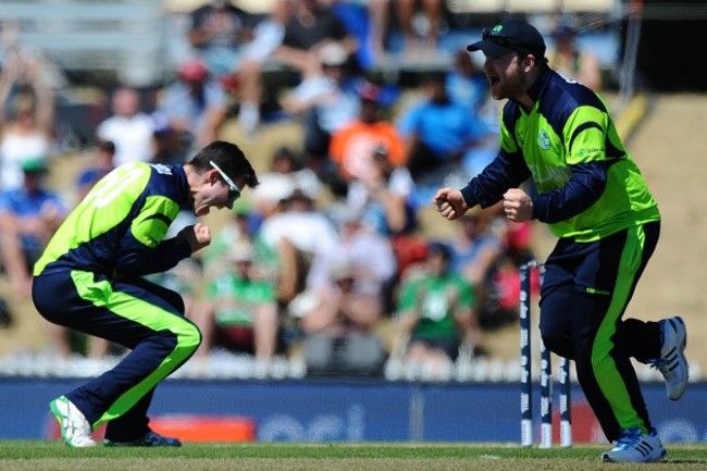 George Dockrel celebrates