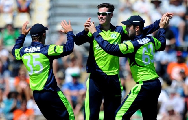 George Dockrel celebrates