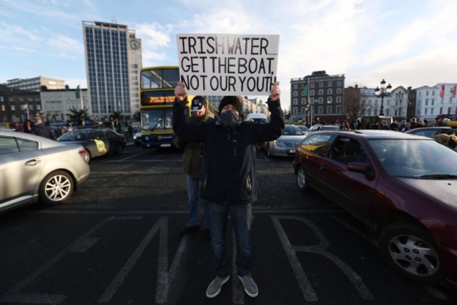 19/02/2015. Water protest. Pictured water proteste