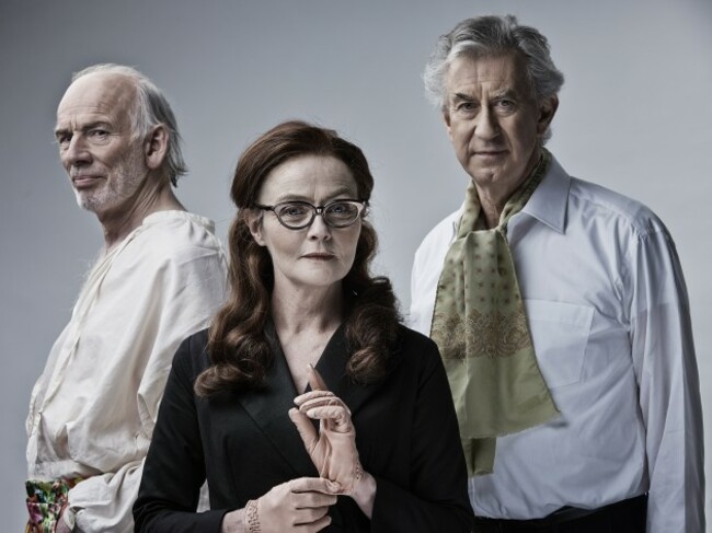 John Kavanagh, Gina Moxley and Barry McGovern in Abbey Theatre's new production of A Midsummer Night's Dream by William Shakespeare Pic Ros Kavanagh