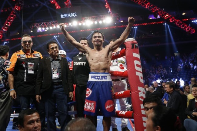 Macau Boxing Pacquiao Algieri