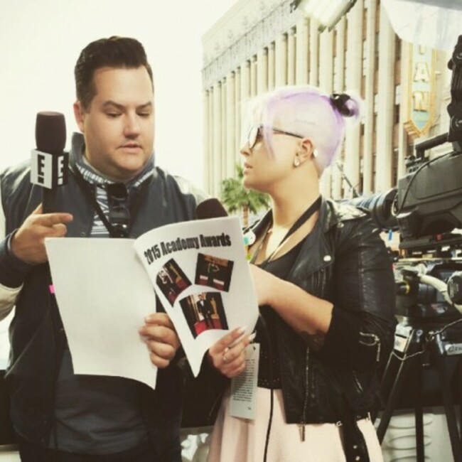 Confusing @helloross while rehearsing #Oscars #LRC #ERedCarpet!