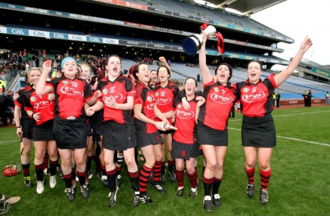 The Oulart-the-Ballagh team celebrate with the trophy