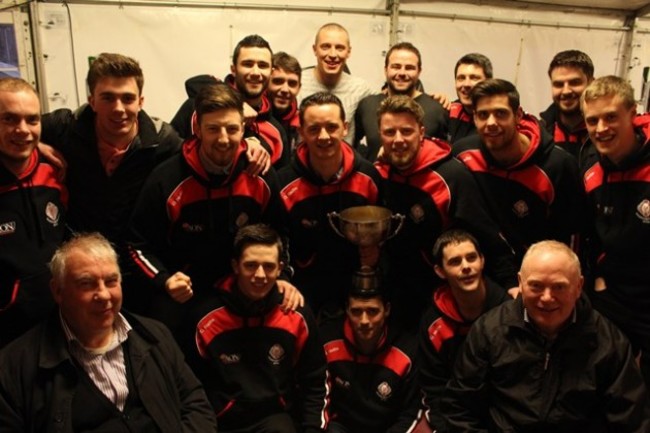 No Repro Fee: Kerry's Kieran Donaghy celebrating with Garryowen of London after thieire victory in the junior final as part the PhoneWatch Com&oacute;rtas Peile P&aacute;id&iacute; &Oacute; S&eacute; 2015, which saw over 1,000 club players competiting and socialising on the rugged Dingle Peninsula  at the weekend.