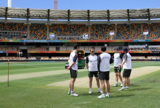 The Irish players in the Gabba today