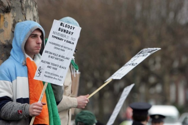 Protestors outside Croke Park 24/2/2007