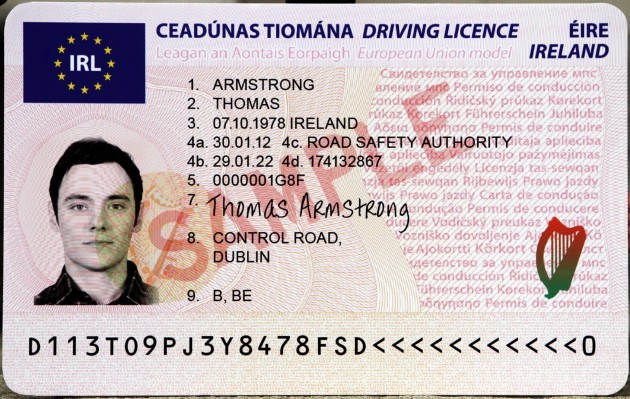 driver's license sample number and that American company British makes hacked Irish spies