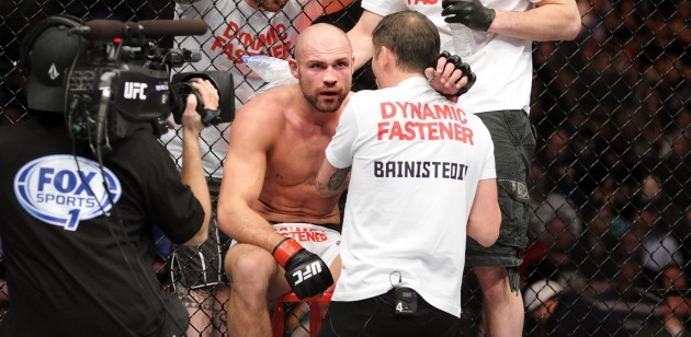 Cathal Pendred with John Kavanagh in between rounds