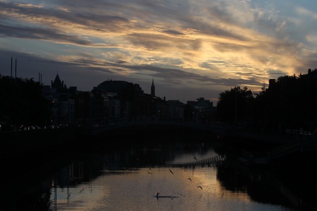 Dublin Scenes - Sunset. Pictured the s