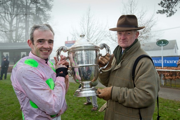 Ruby Walsh and Willie Mullins celebrate winning