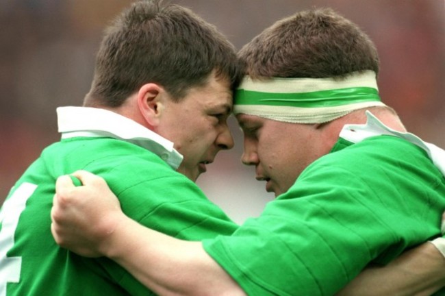 Paul and Richard Wallace France v Ireland rugby 1998