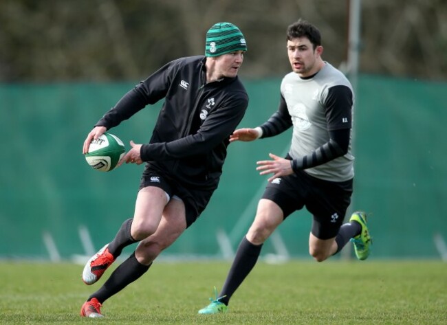 Jonathan Sexton and Felix Jones