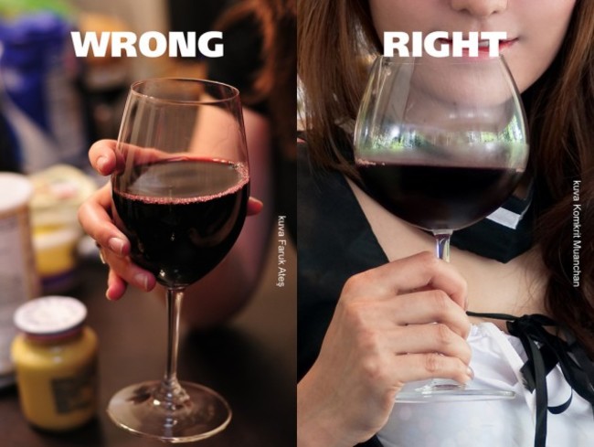 How to hold wine glass