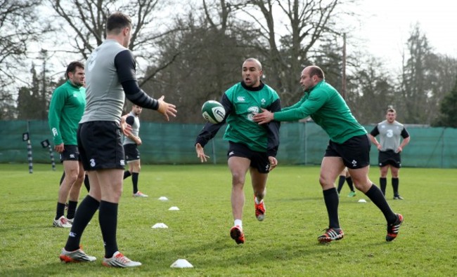 Simon Zebo with Rory Best