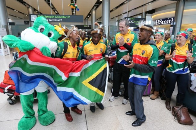 South Africa Gaels team arrive at Dublin Airport