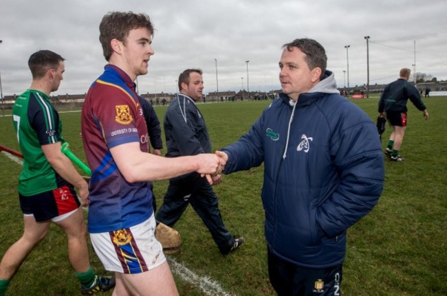 Tony Kelly and Davy Fitzgerald after the game