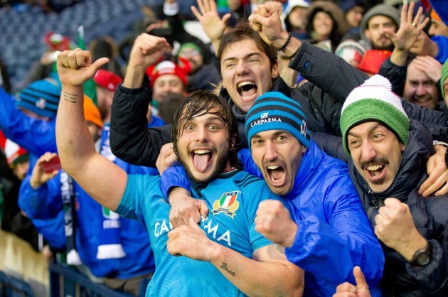 Enrico Bacchin celebrates with fans
