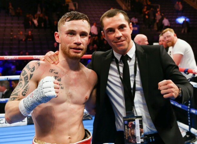 Carl Frampton with Scott Quigg after the fight
