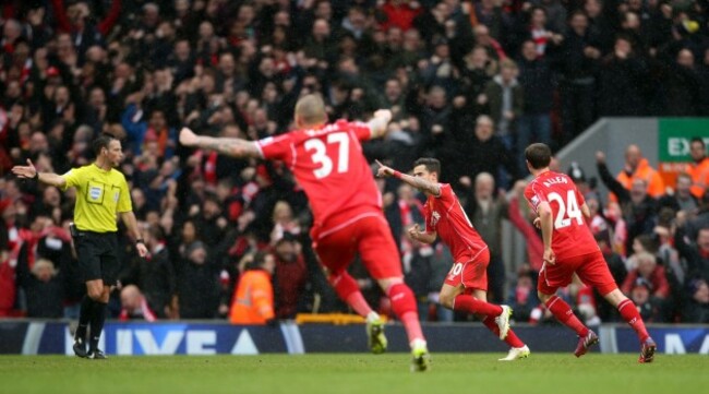 Soccer - Barclays Premier League - Liverpool v Manchester City - Anfield