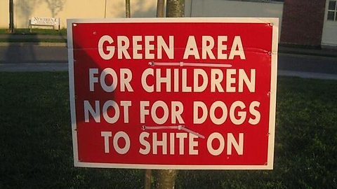 A sign in a Park in Bray, Co Wicklow, Ireland