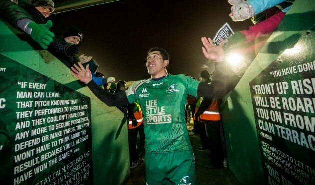 Mils Muliaina celebrates with fans