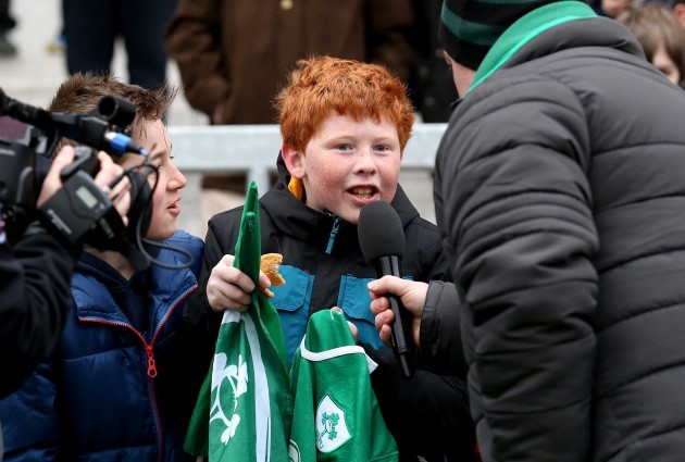 Ireland fan Johnny O'Kane winner of a signed Ireland jersey