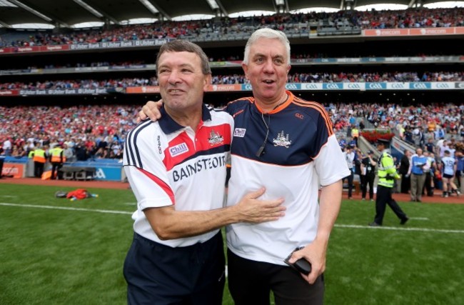 Jimmy Barry-Murphy celebrates with Ger Cunningham