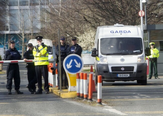 water protest - RTE . Pictured a heavy