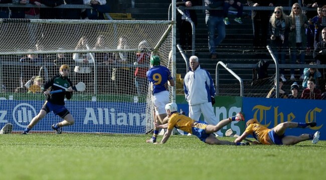 James Woodlock scores his side's second goal