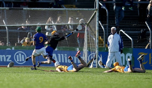 James Woodlock scores his side's second goal