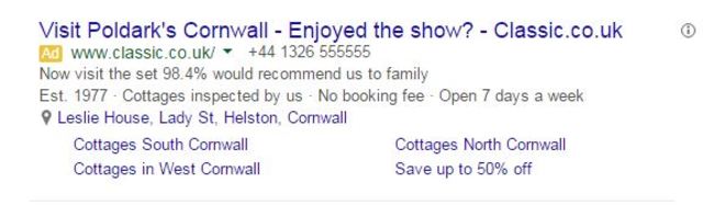 poldark cornwall ad